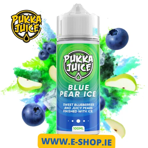 100ml Blue Pear Ice E-Liquid Shortfill by Pukka Juice