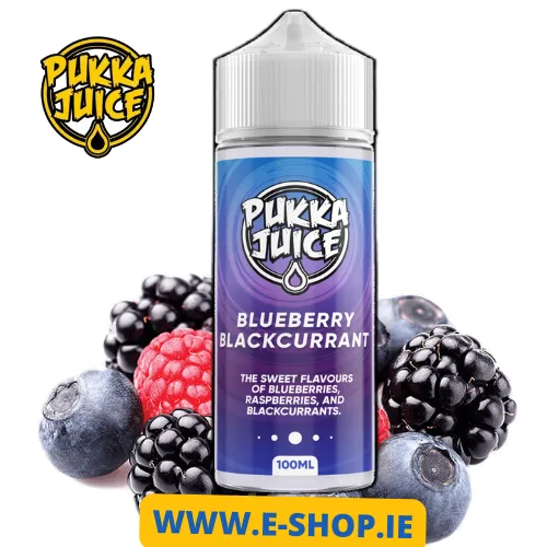 100ml Blueberry Blackcurrant E-Liquid Shortfill by Pukka Juice