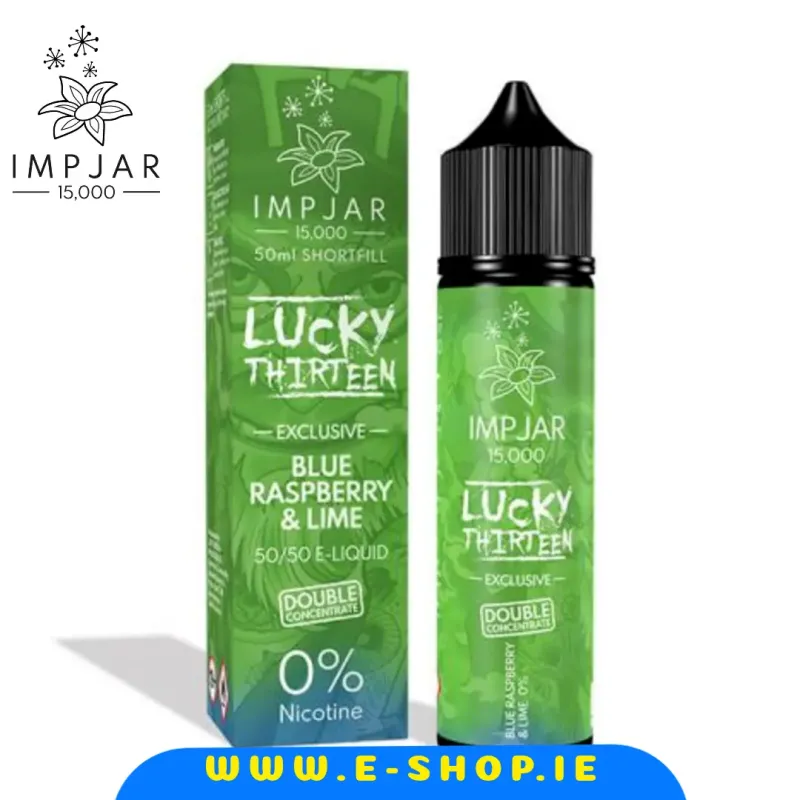 Imp Jar & Lucky 13 Blue Raspberry & Lime 50ml Shortfill E-Liquid