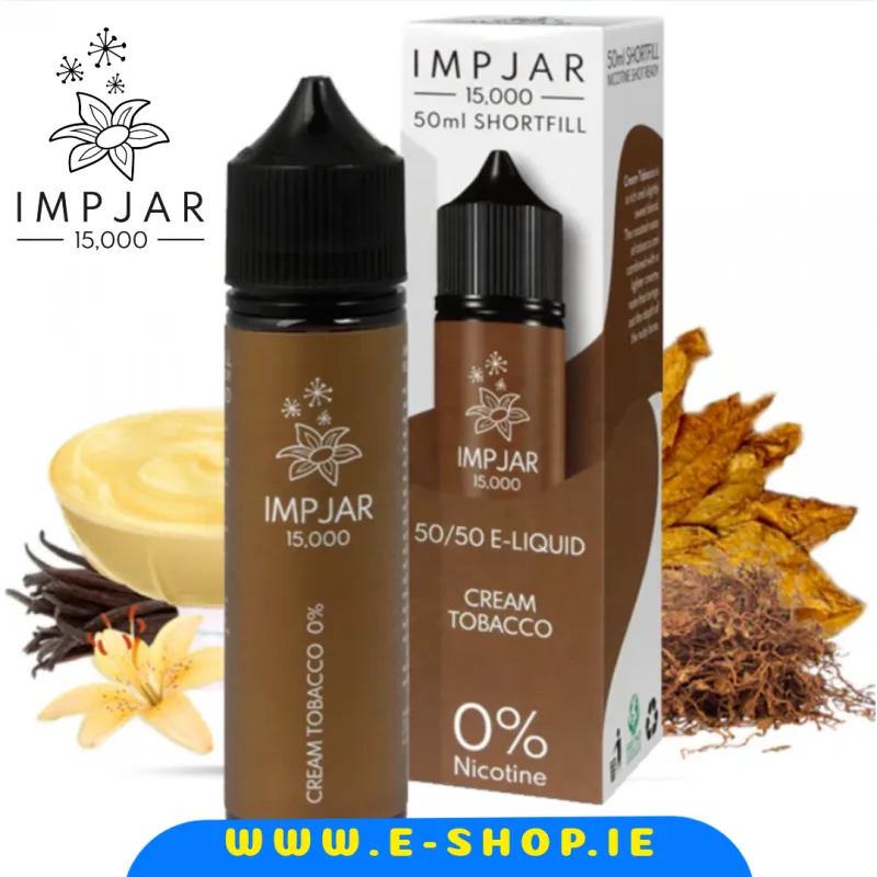 Imp Jar Cream Tobacco 50ml Shortfills Ireland