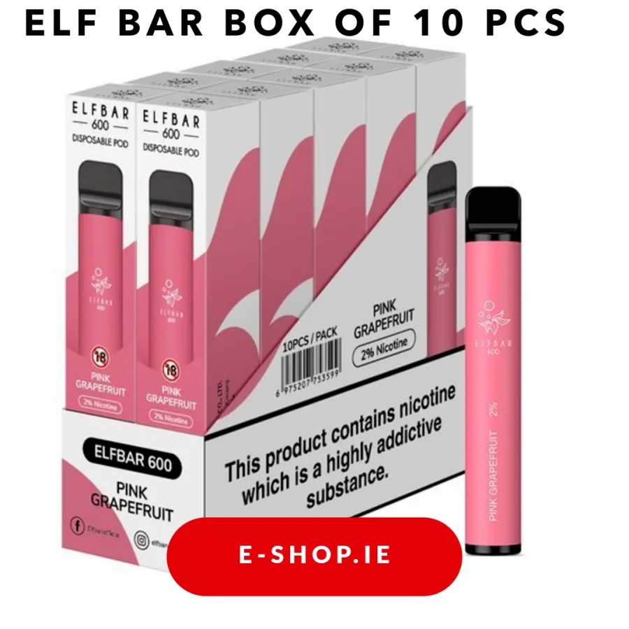 Elf Bar Box of 10 pcs Disposable Vape kit Ireland
