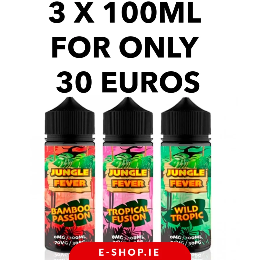 3x 100ml Jungle Fever E-liquid - Great Deals on Vapes