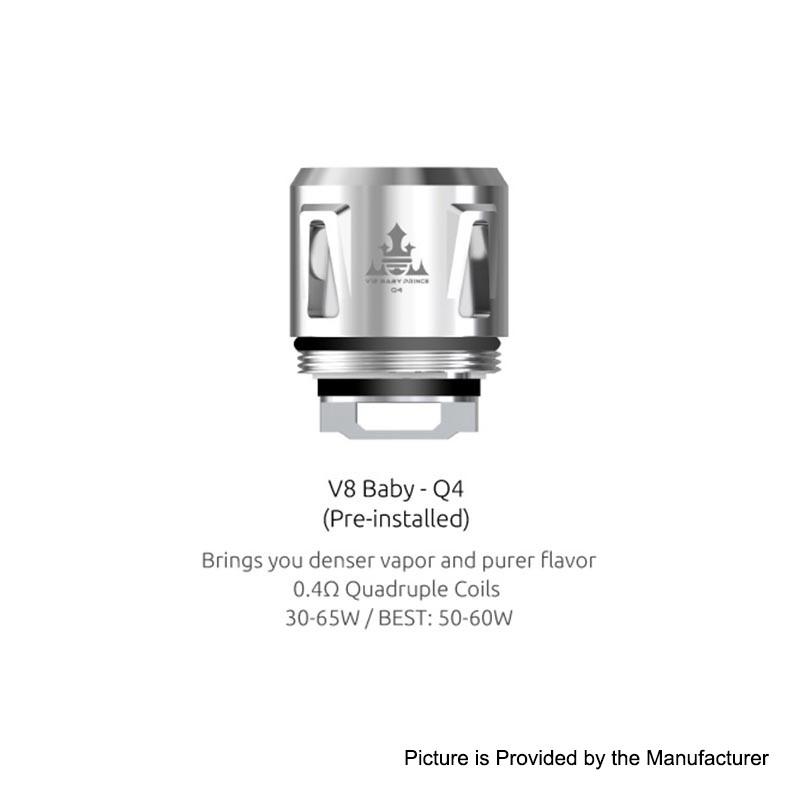 SMOK V8 Baby-Q4 Quadruple Coil for TFV12 Baby Prince Tank - 0.4 Ohm (30