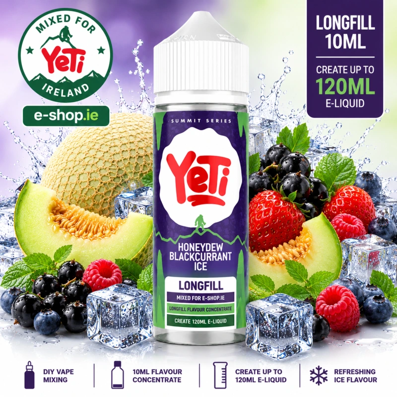Yeti Honeydew Blackcurrant Ice Longfill 10/120 Ireland | 120ml Vape Juice 1