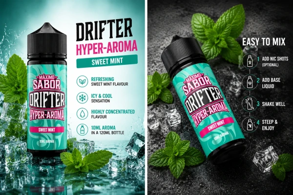 Drifter Hyper Sweet Mint Longfill Ireland | 120ml Vape Juice 1