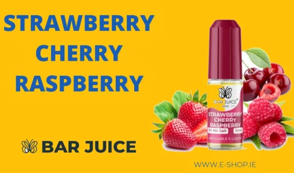 Strawberry Cherry Raspberry Bar juice Nic salt e-liquid