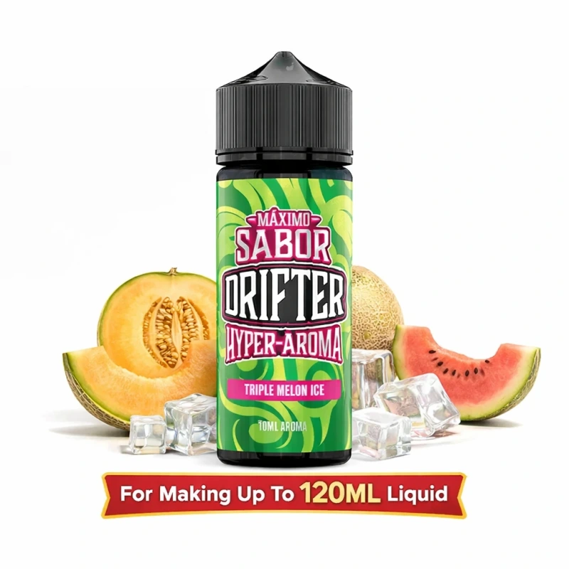 Drifter Hyper Triple Melon Ice Longfill 10ml (120ml Bottle)