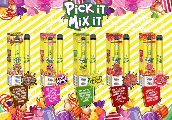 Fruit Salad Disposable vape kits by Pick it Mix it