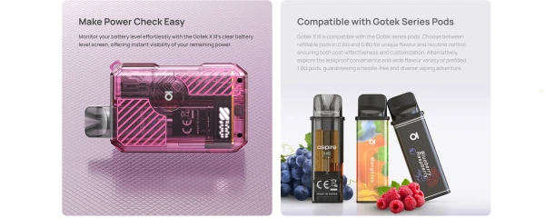 Aspire Gotek X3 Pod Kit Ireland | Best Price Pod Vape Ireland | Fast Delivery 3