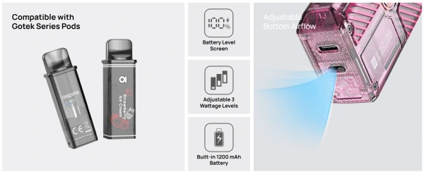 Aspire Gotek X3 Pod Kit Ireland | Best Price Pod Vape Ireland | Fast Delivery 9