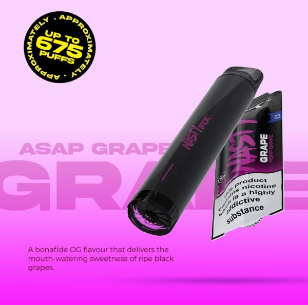 Nasty Fix Air 2.0 ASAP Grape disposable vape pod