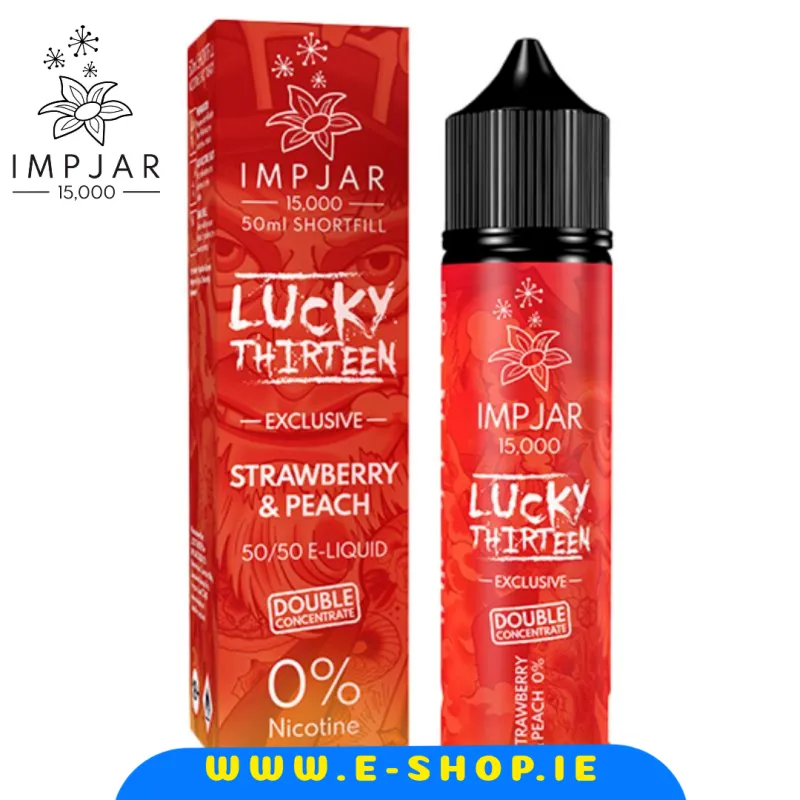 Imp Jar & Lucky 13 Strawberry Peach 50ml Shortfill E-Liquid 1