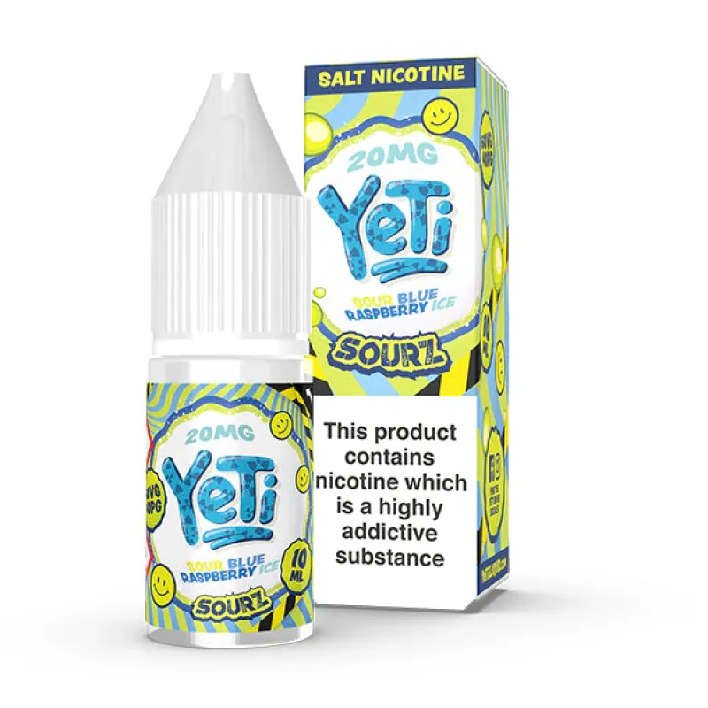 Yeti SOURS Sour Blue Raspberry Ice Nic salt E-liquid Ireland