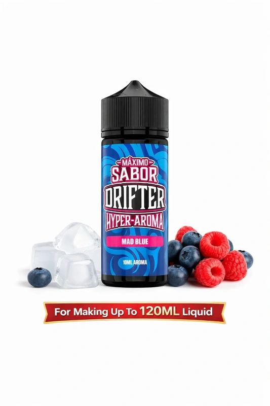 Drifter Hyper Mad Blue Longfill 10ml (120ml Bottle) 2