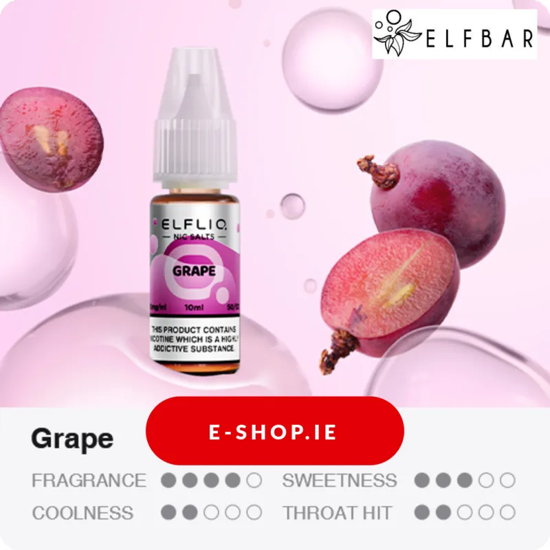 GRAPE NIC SALT E-LIQUID BY ELF BAR ELFLIQ