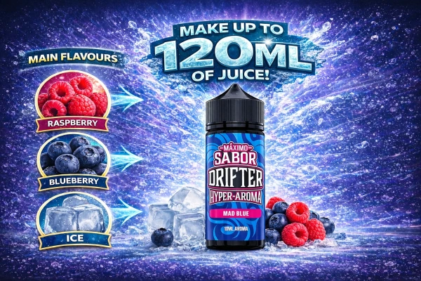 Drifter Hyper Mad Blue Longfill 10ml (120ml Bottle)