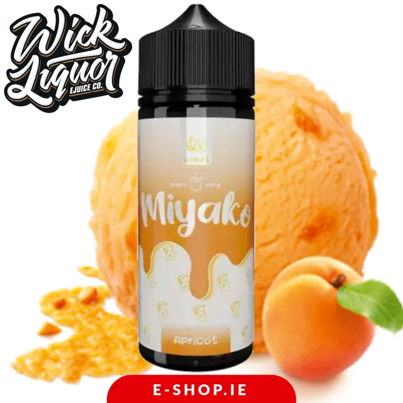 100 ml Miyako Apricot Yoghurt E Liquid by Wick Liquor