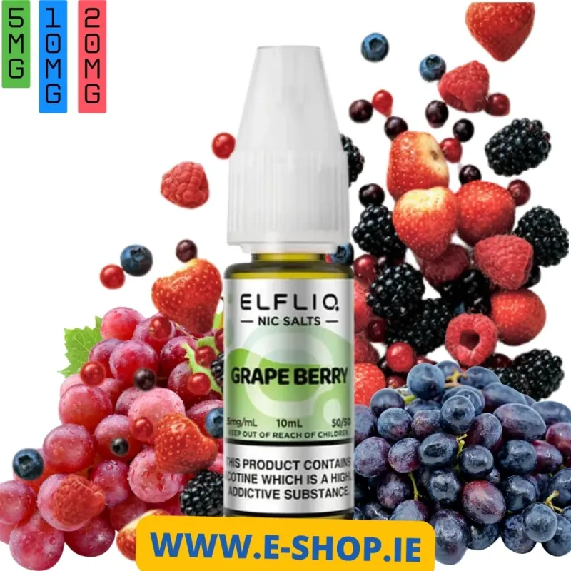 GRAPE BERRY ELFLIQ ELF BAR NIC SALT 1