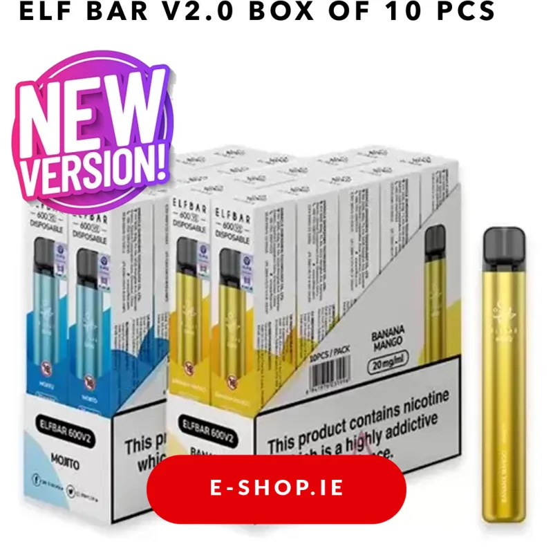 Elf Bar 600 V2  Box of 10pcs  Disposable Vape Kit