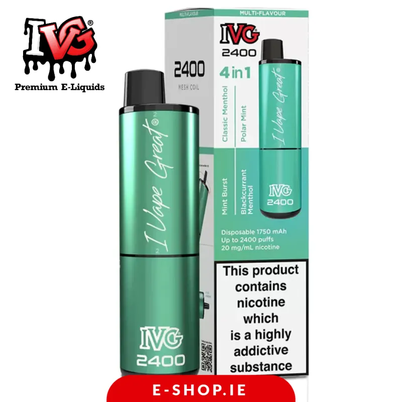 4 in 1 Menthol Edition IVG 2400 Disposable Vape