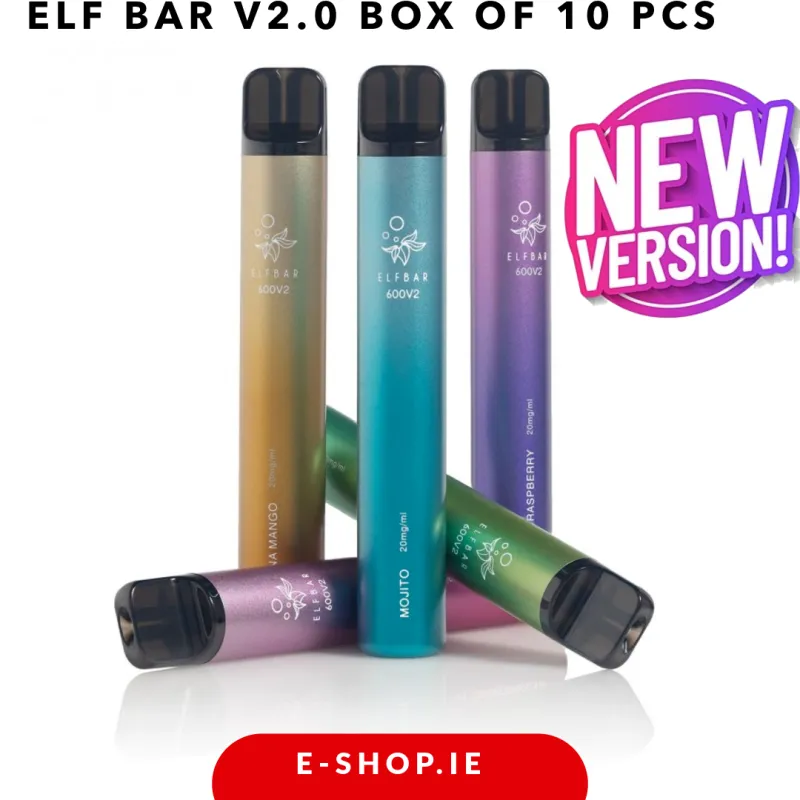 Elf Bar 600 V2  Box of 10pcs  Disposable Vape Kit
