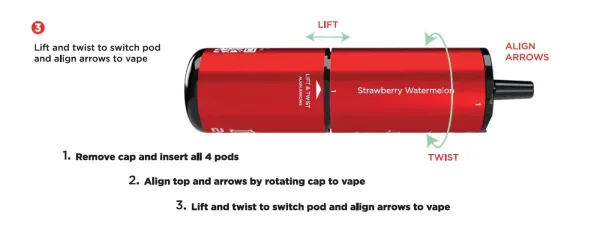 IVG 2400 Puff Disposable Vape kit - Strawberry Watermelon - e-shop.ie
