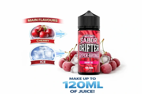 Drifter Hyper Cherry Ice Longfill 10ml (120ml Bottle) 1