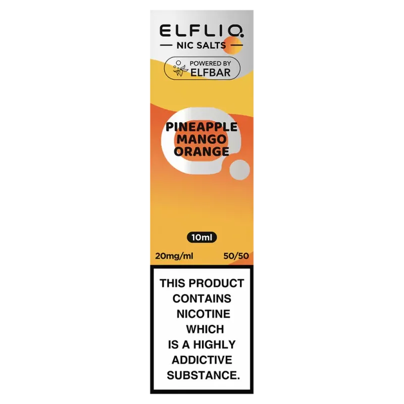 Pineapple Mango Orange Elf bar salt E-liquid by Elfliq