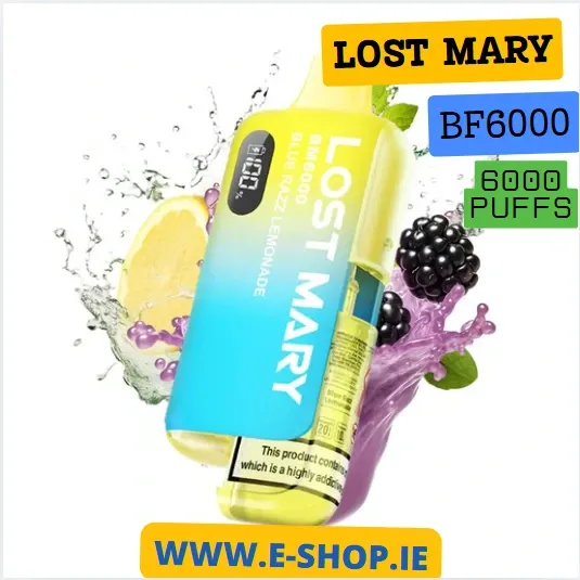 Blue razz Lemonade Lost Mary BM6000 Disposable Vape Kit