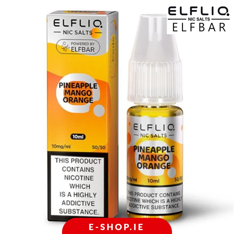 Pineapple Mango Orange Elf bar salt E-liquid by Elfliq