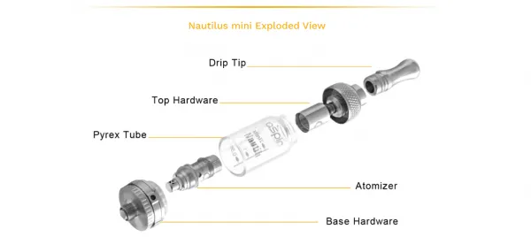 1X Aspire Nautilus mini + 5 BVC Nautilus replacement coils