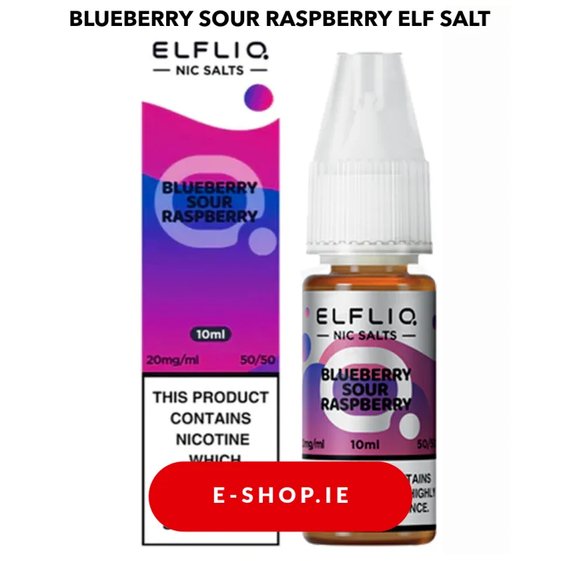 Blueberry sour Raspberry Elf bar salt E-liquid by Elfliq