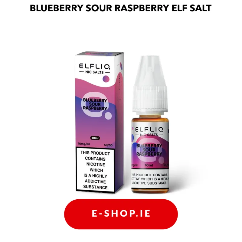 Blueberry sour Raspberry Elf bar salt E-liquid by Elfliq