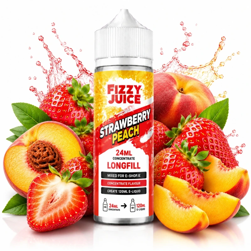 Fizzy Juice Strawberry Peach Longfill 24ml Ireland | 120ml Vape Juice