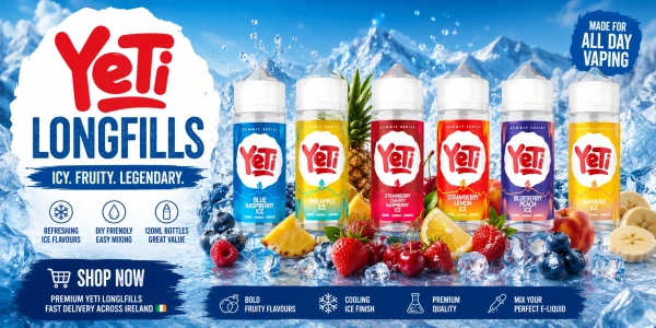 Yeti Strawberry Lemon Ice Longfill 10/120 Ireland | 120ml Vape Juice 3