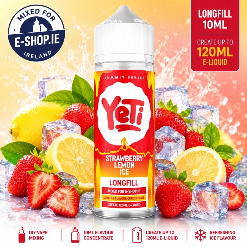 Yeti Strawberry Lemon Ice Longfill 10/120 Ireland | 120ml Vape Juice 1