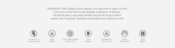 GeekVape Aegis Touch (T200) 200W BOX MOD