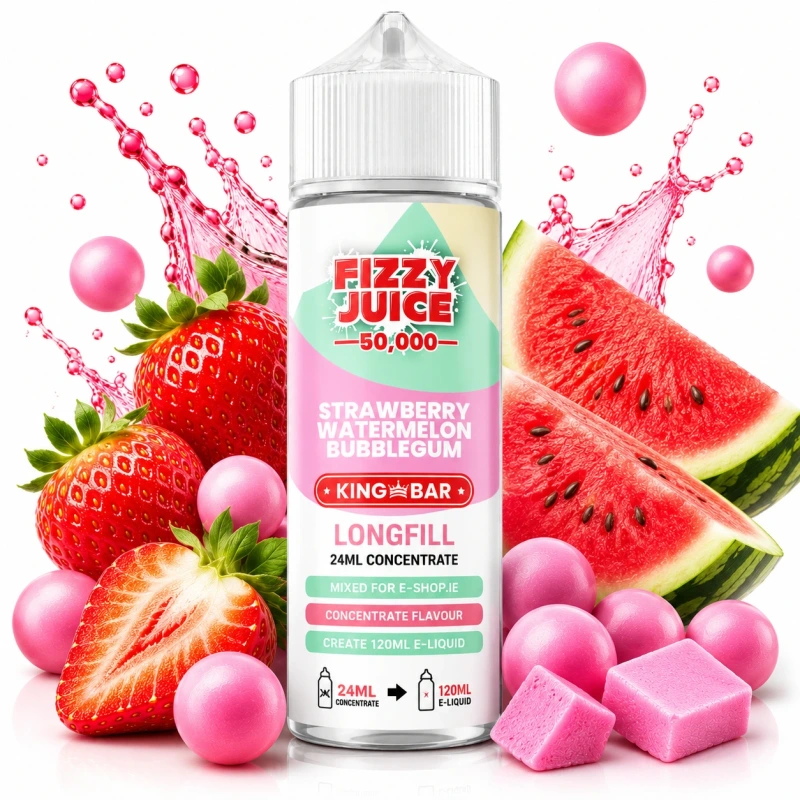 Fizzy Juice Strawberry Watermelon Bubblegum Longfill 24ml Ireland | 120ml Vape Juice