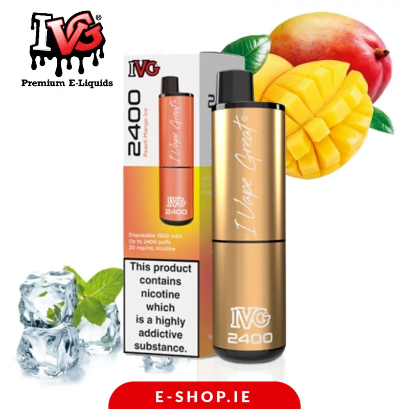 IVG 2400 Disposable Vape kit - Peach Mango Ice - e-shop.ie