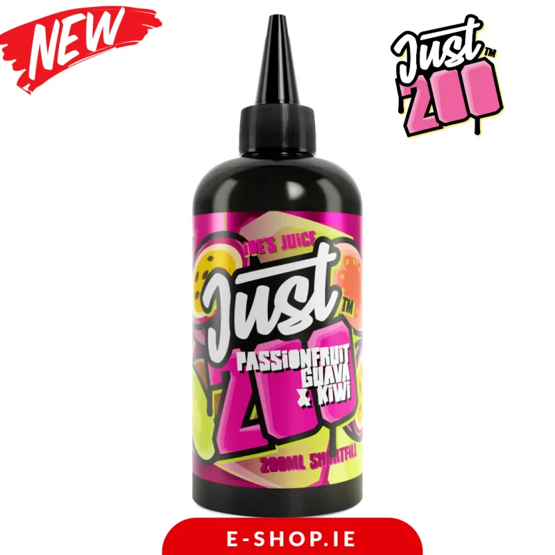 Passionfruit Guava and Kiwi Just 200ml by Joes vape juice