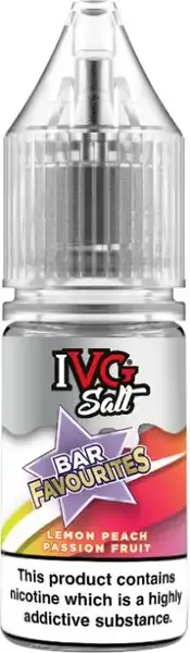 IVG SALT BAR FAVOURITES LEMON PEACH PASSIONFRUIT


 NIC SALT