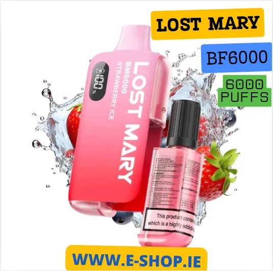 Strawberry Ice Lost Mary BM6000 Disposable Vape Kit