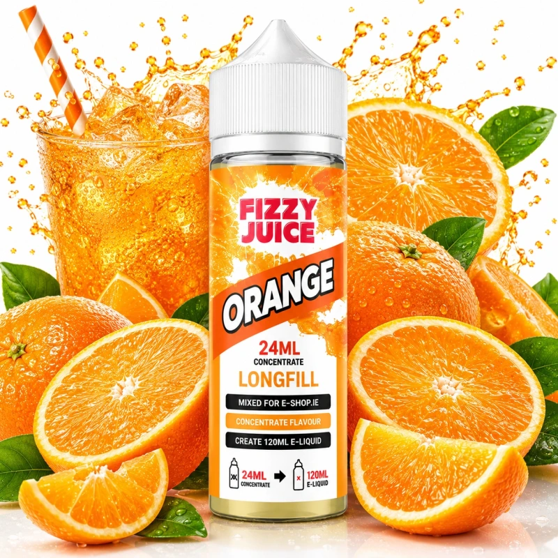 Fizzy Juice Orange Longfill 24ml Ireland | Orange Vape Juice 120ml