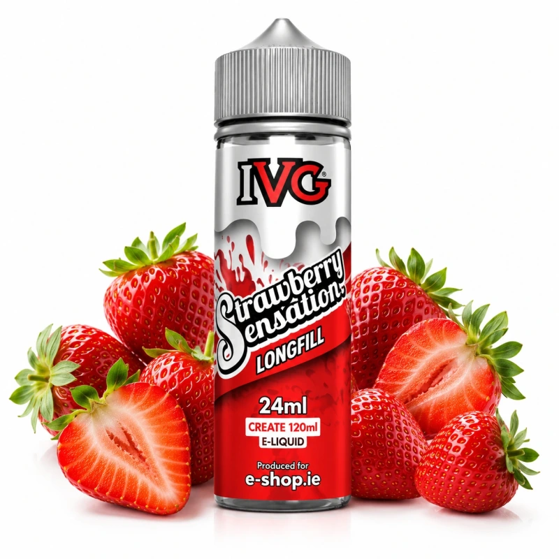 IVG Strawberry Sensation Longfill 24ml (120ml Bottle) Ireland