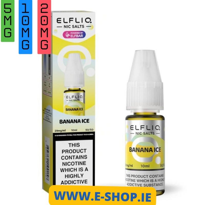 BANANA ICE NIC SALT E-LIQUID BY ELF BAR ELFLIQ 5