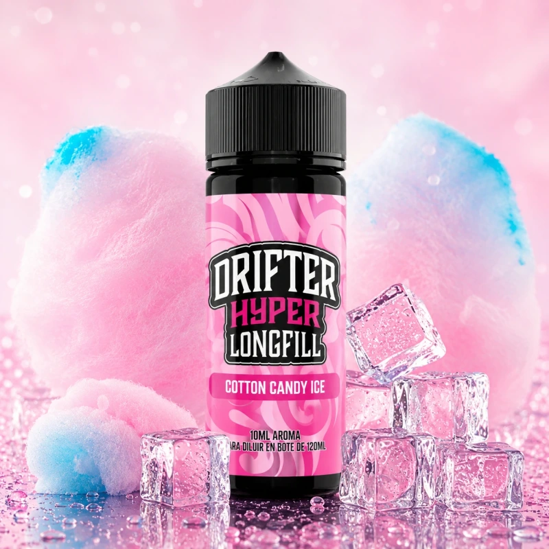 Drifter Hyper Cotton Candy Ice Longfill Ireland | 120ml Vape Juice