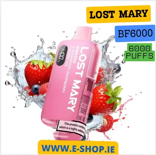 Strawberry Raspberry Cherry Ice Lost Mary BM6000 Disposable Vape Kit