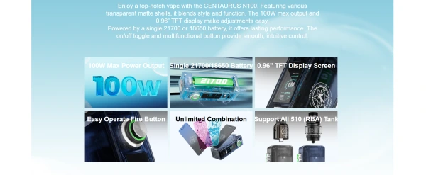 Lost Vape Centaurus N100 Vape Kit – Compact 100W Kit in Ireland 2