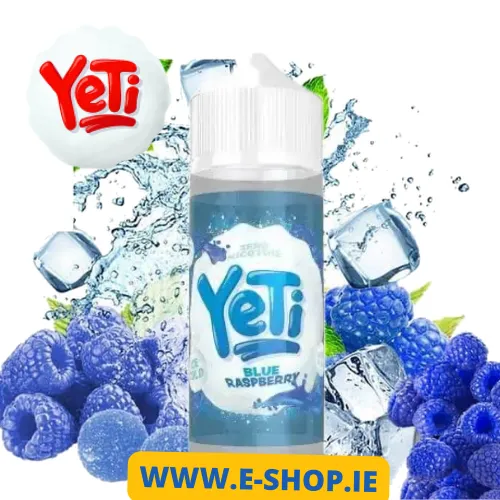100ml Yeti Blue Raspberry Ice Eliquid shortfill Ireland