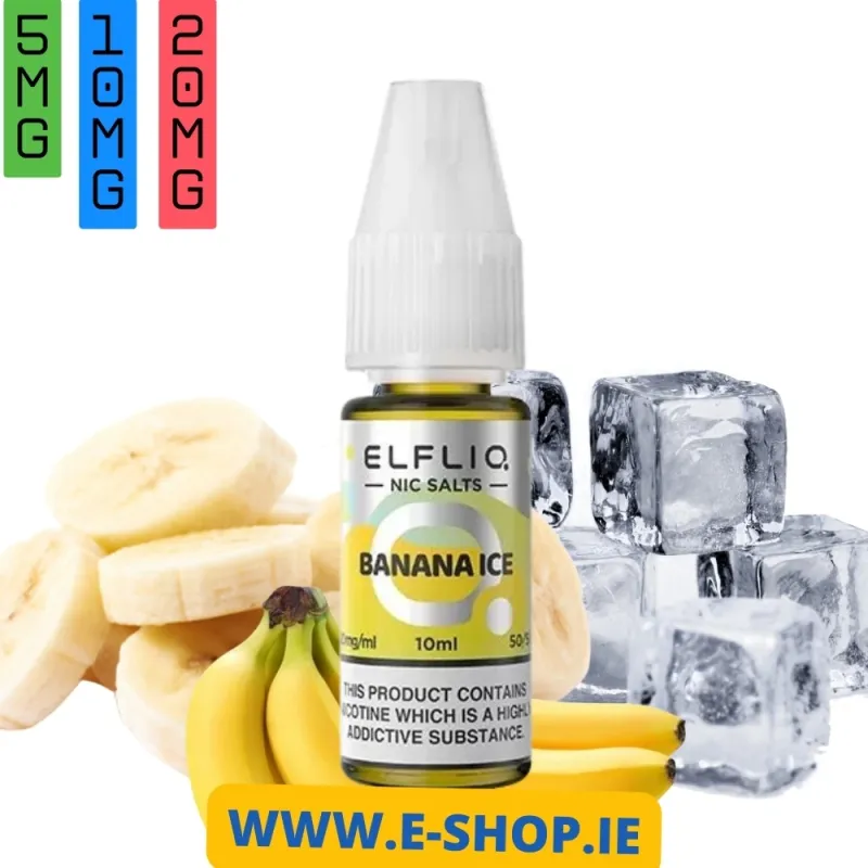 BANANA ICE NIC SALT E-LIQUID BY ELF BAR ELFLIQ 1